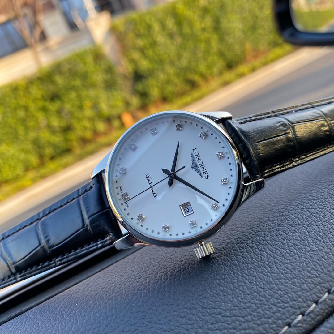 Longines White Watch