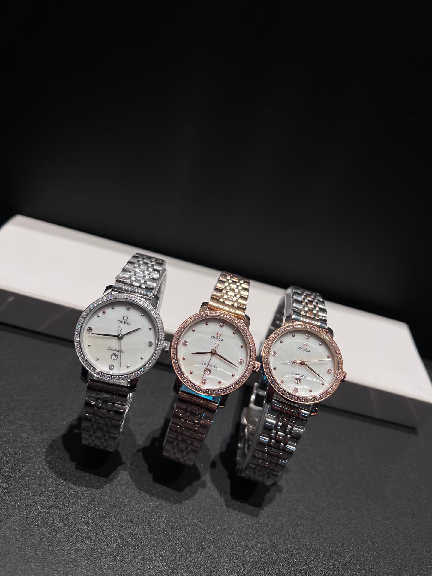 Omega White Watch