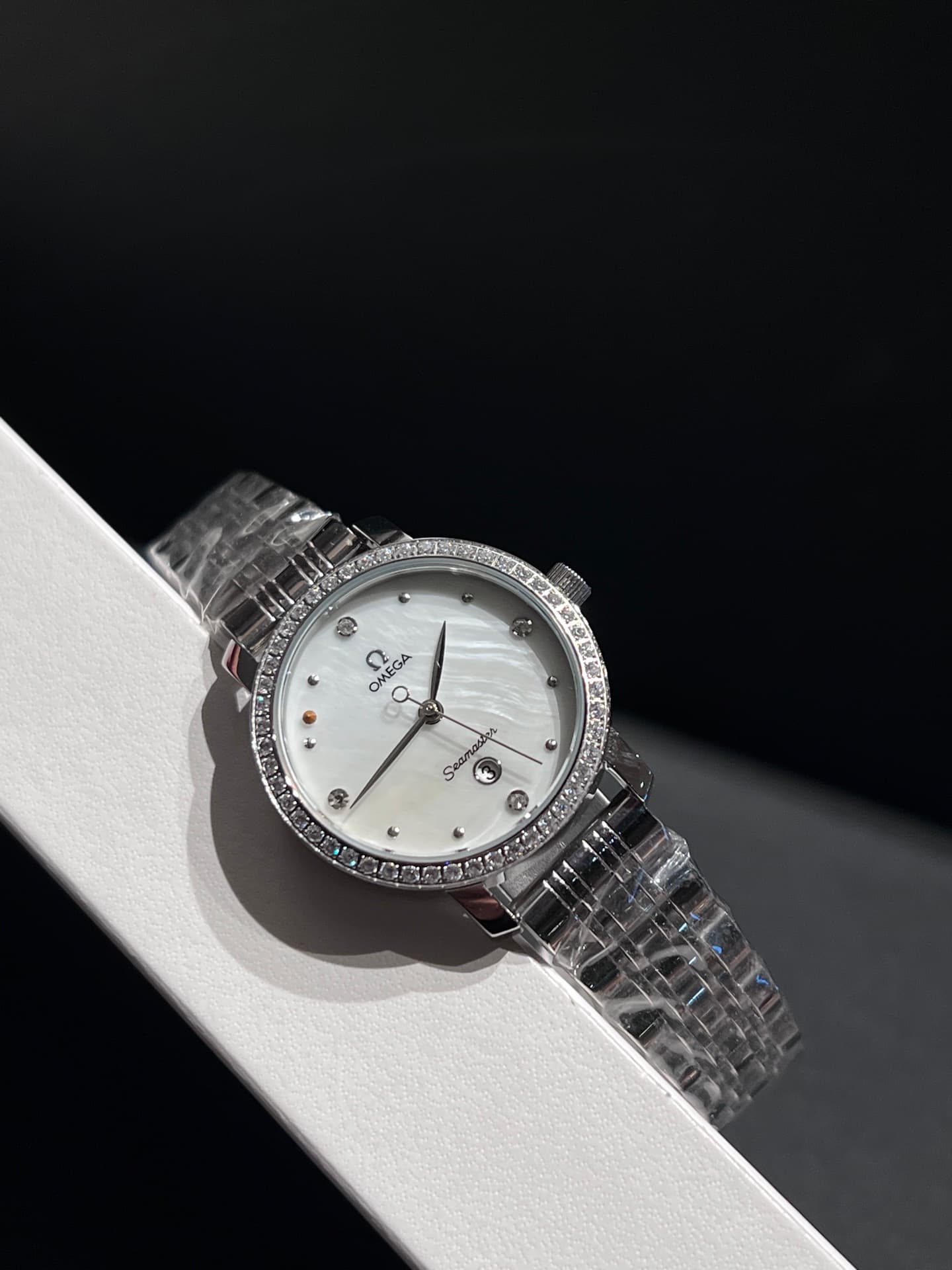 Omega White Watch