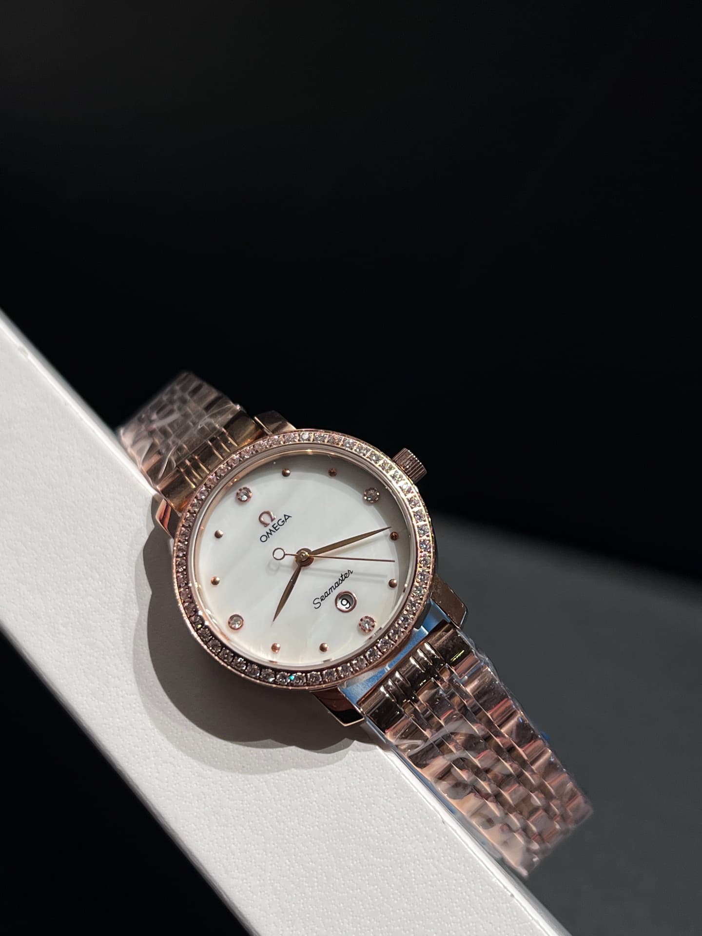 Omega White Watch