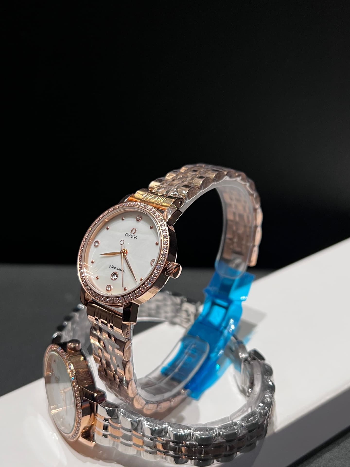 Omega White Watch