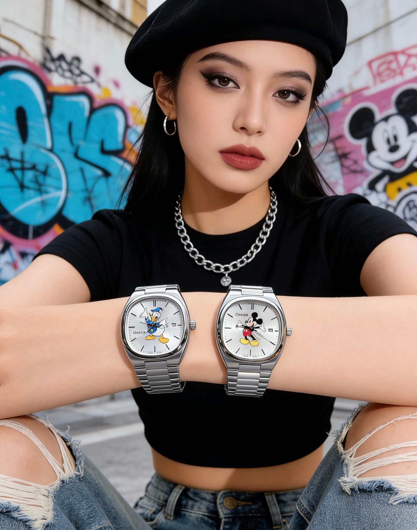 Omega Cream Belt