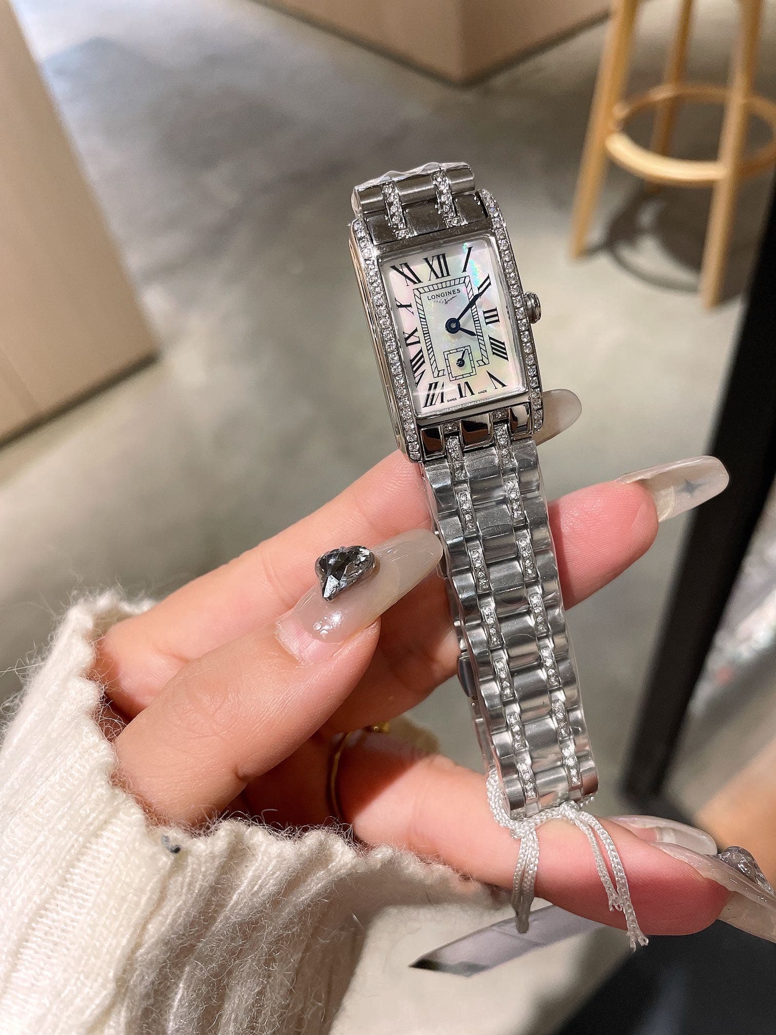Longines White Watch