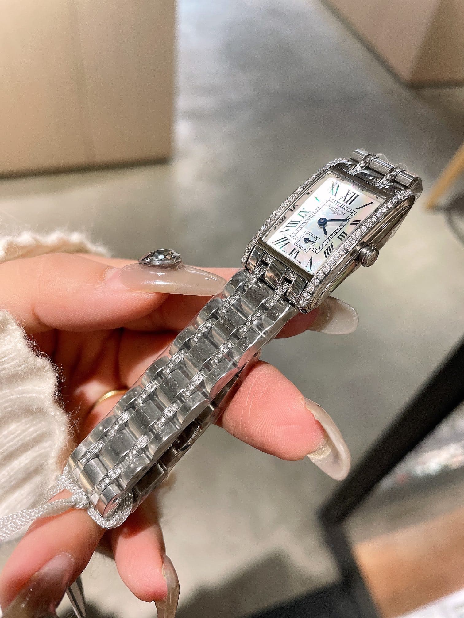 Longines White Watch