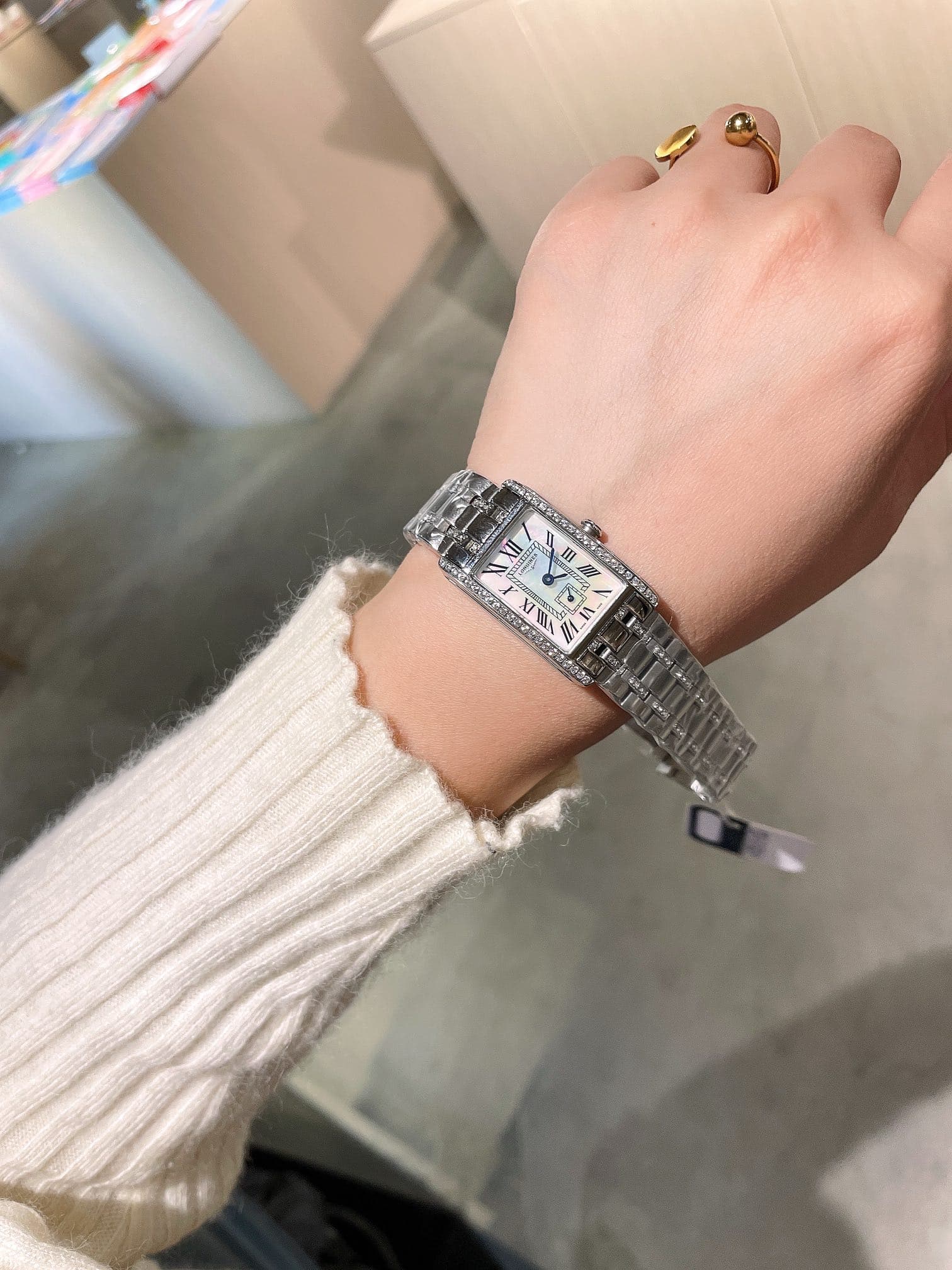Longines White Watch