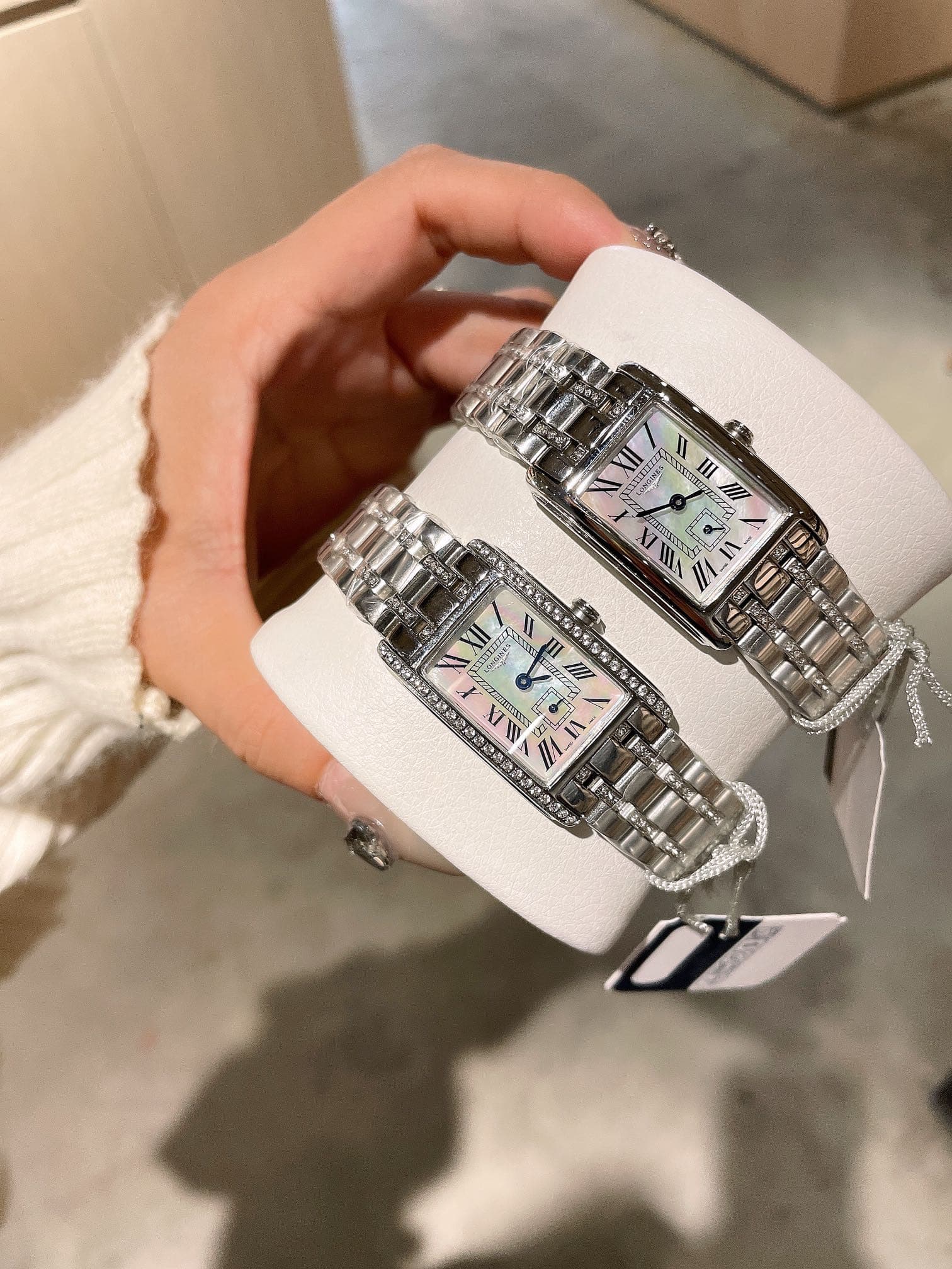 Longines White Watch