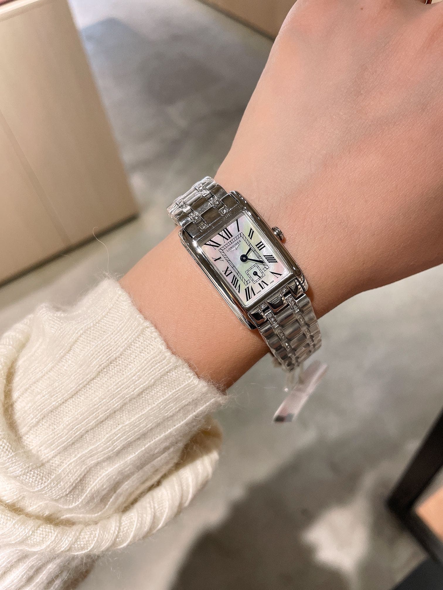 Longines White Watch