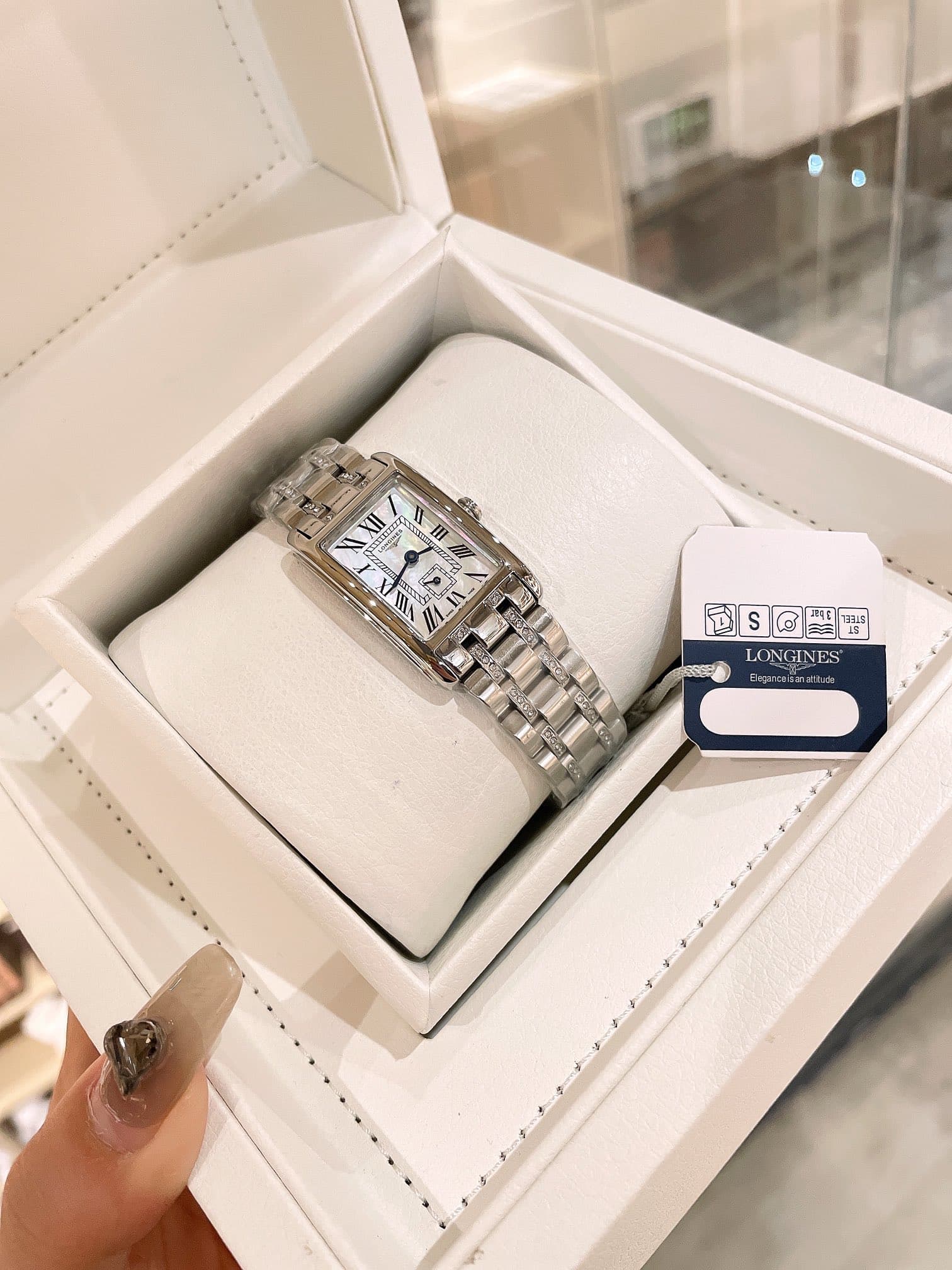Longines White Watch