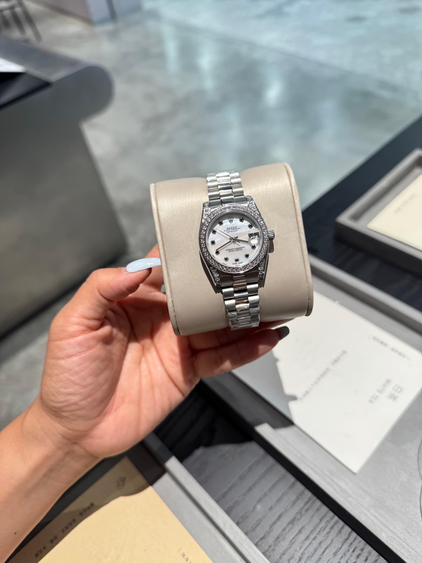 Rolex White Watch