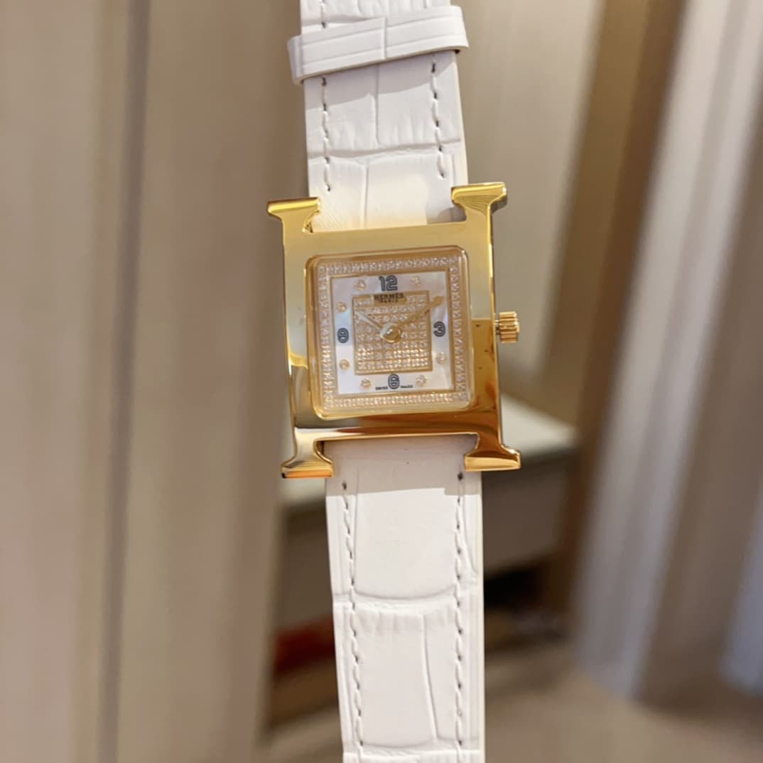 Hermes White Watch