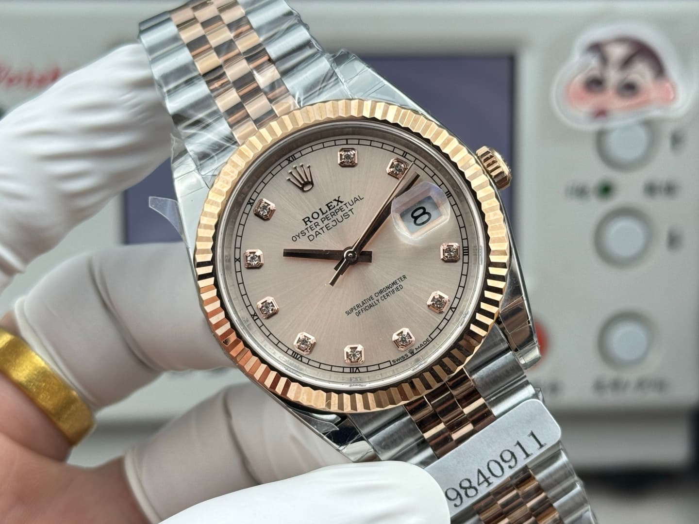 Luxury Watch White Bag