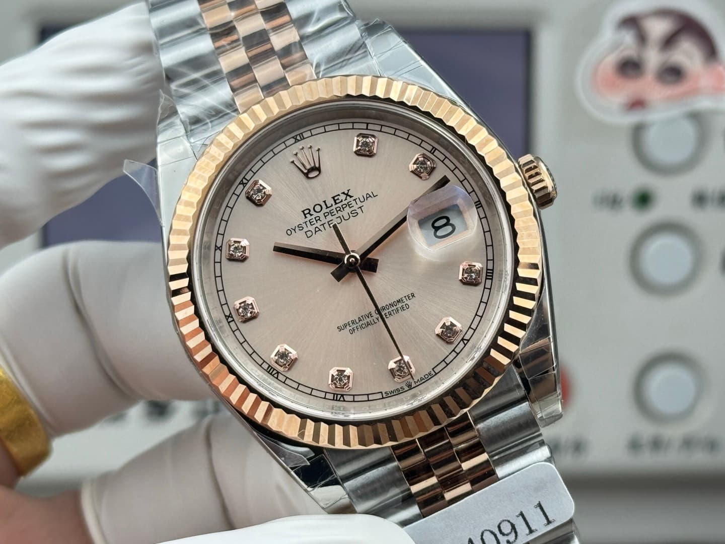 Luxury Watch White Bag