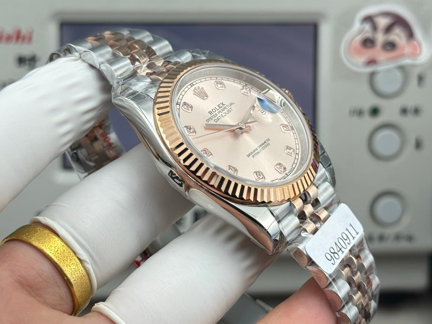 Luxury Watch White Bag