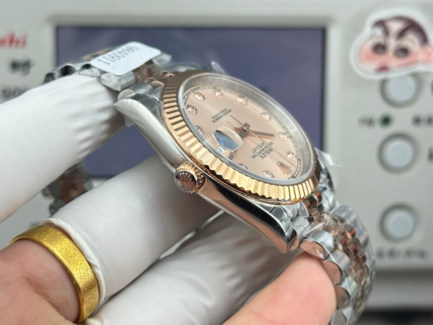 Luxury Watch White Bag