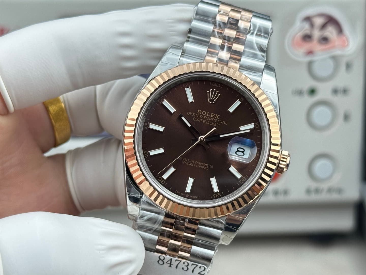 Luxury Watch White Bag