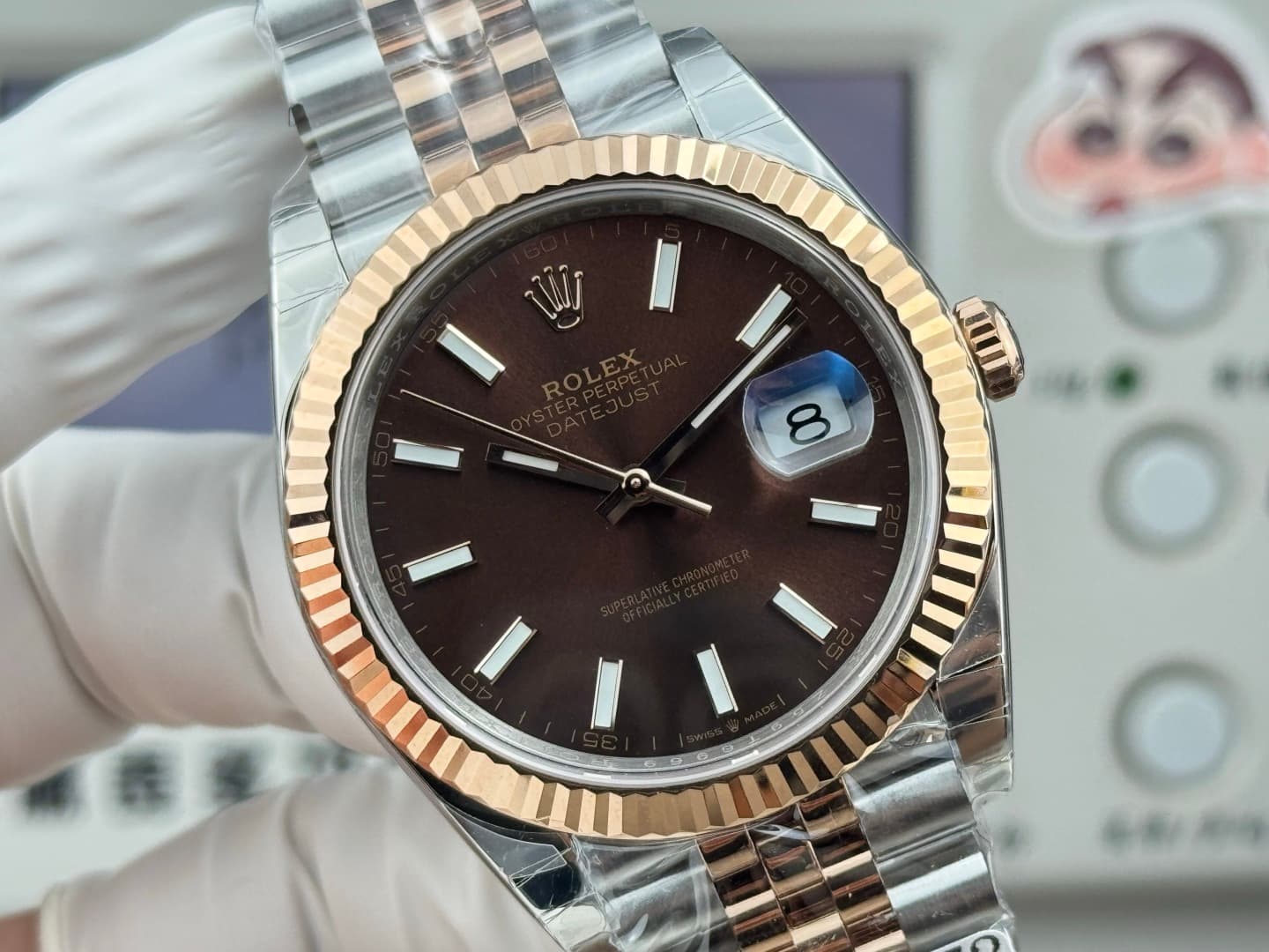 Luxury Watch White Bag