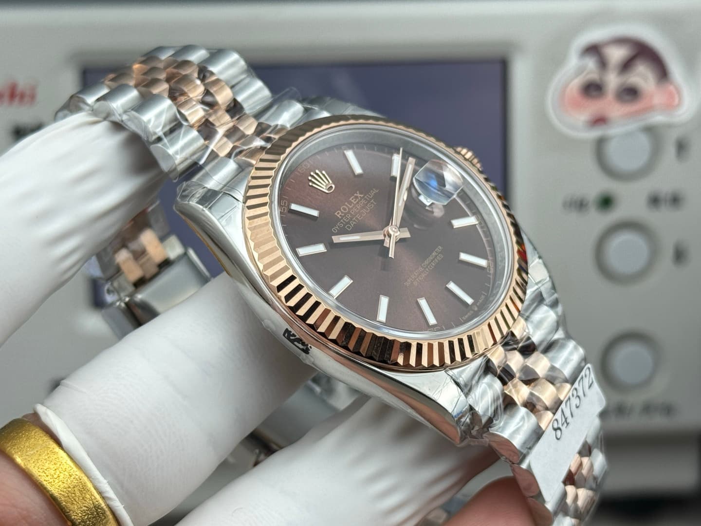 Luxury Watch White Bag