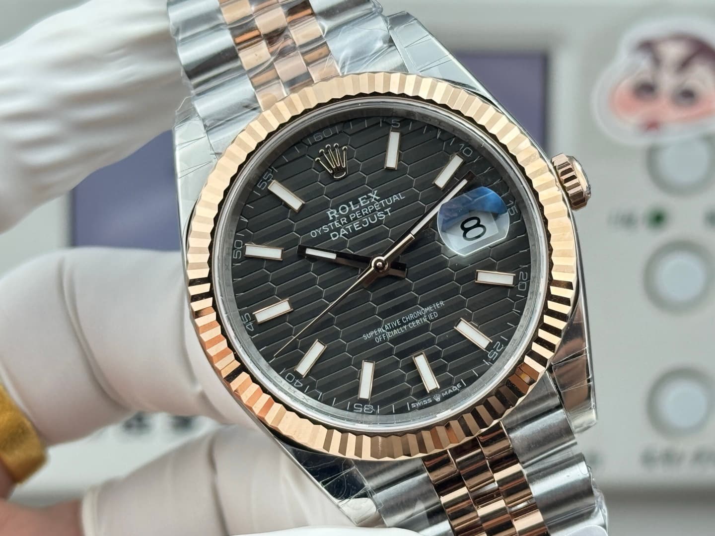 Luxury Watch White Bag