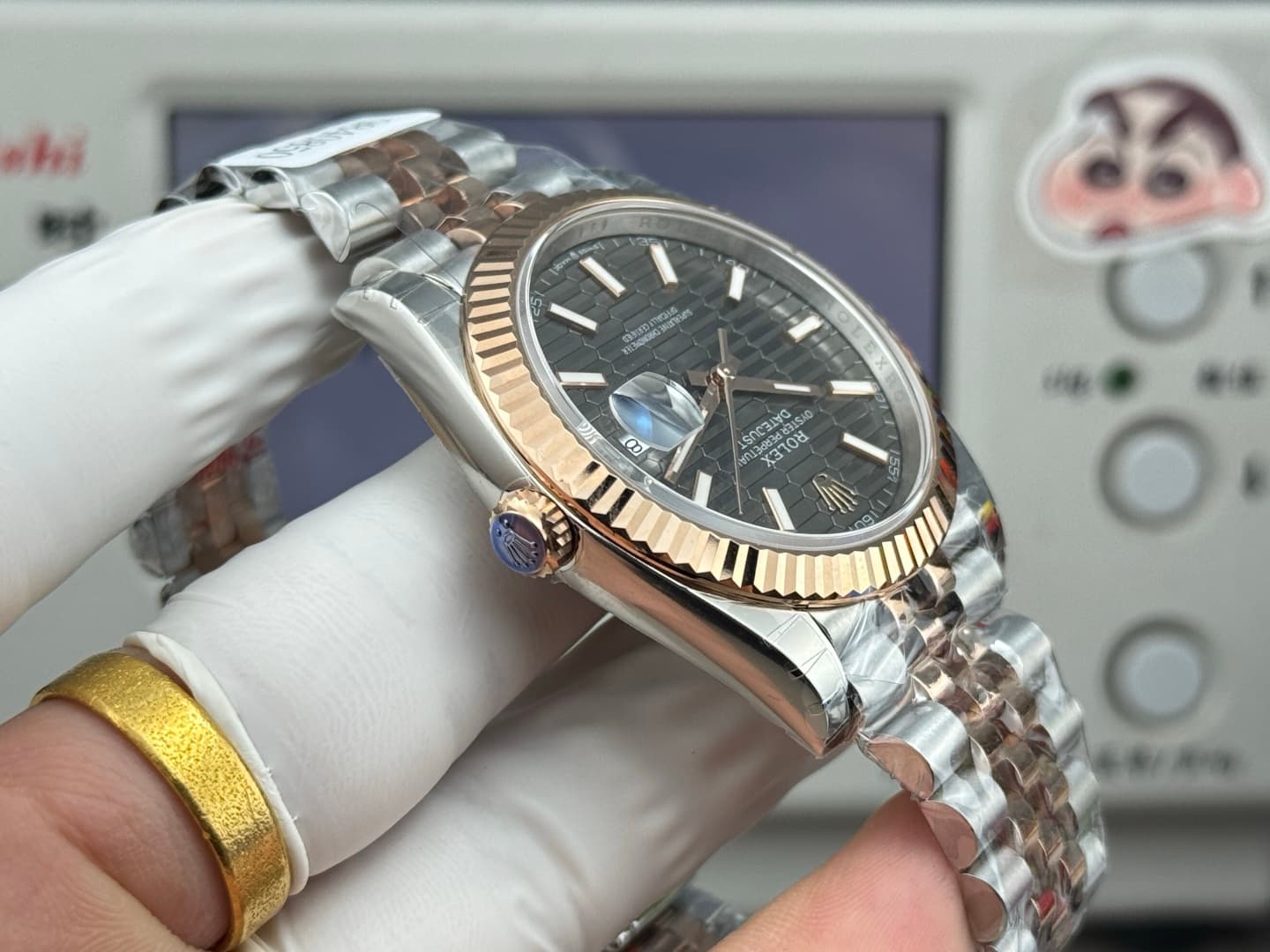 Luxury Watch White Bag