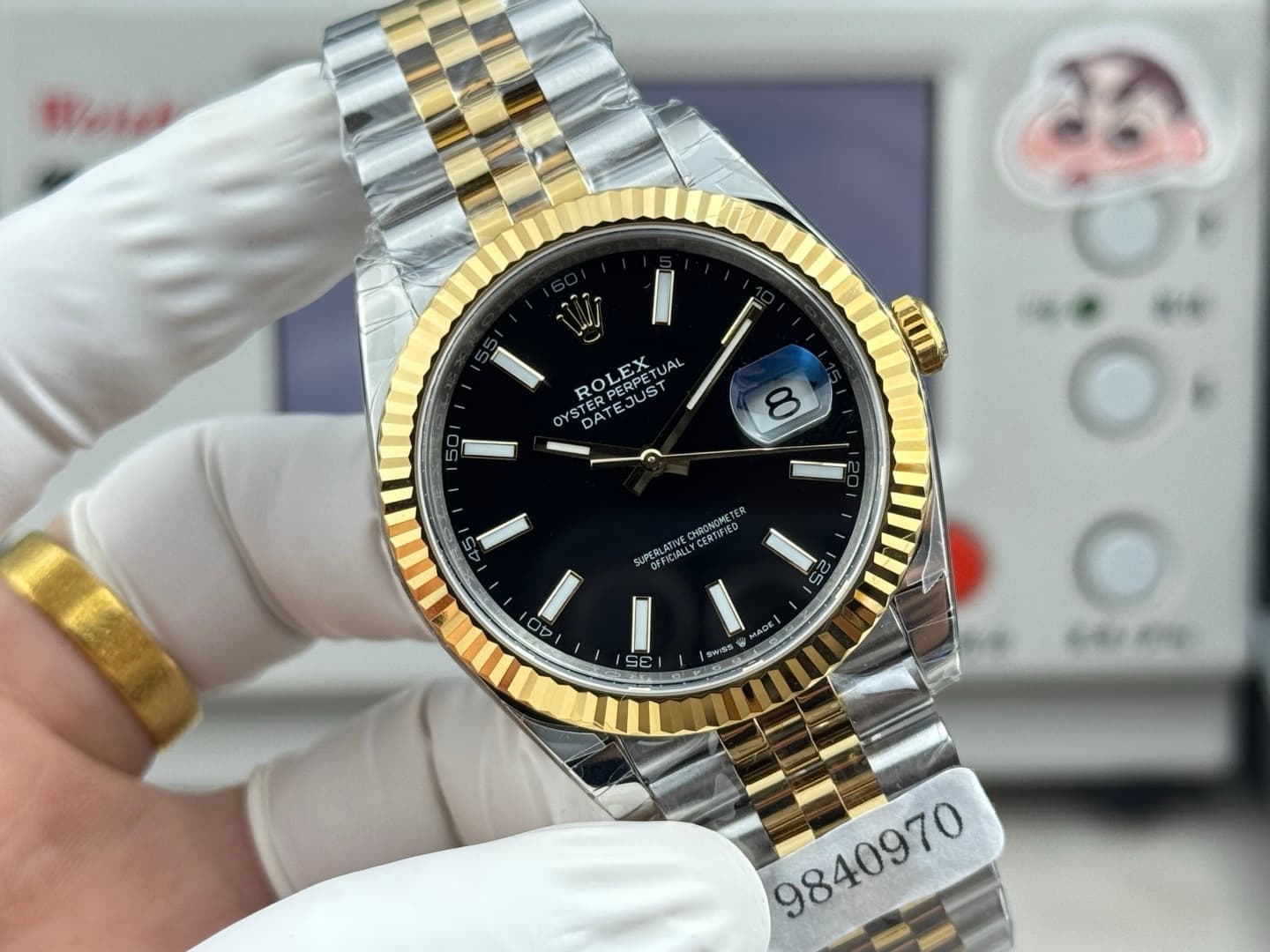 Luxury Watch White Bag