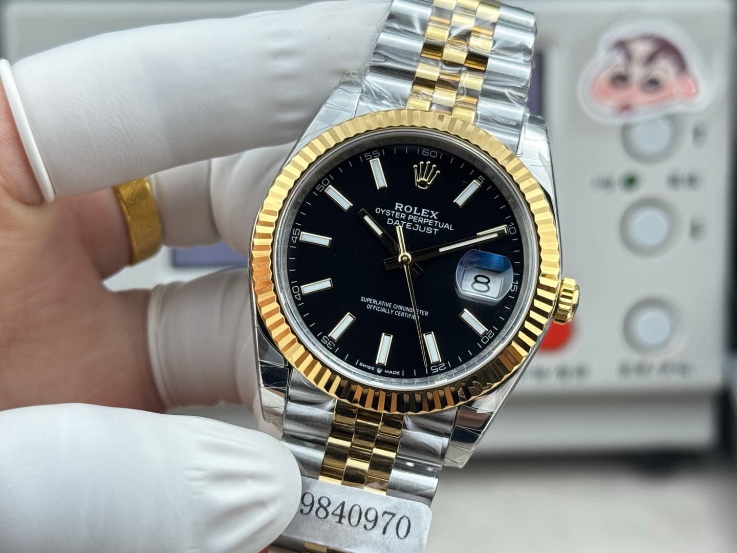 Luxury Watch White Bag