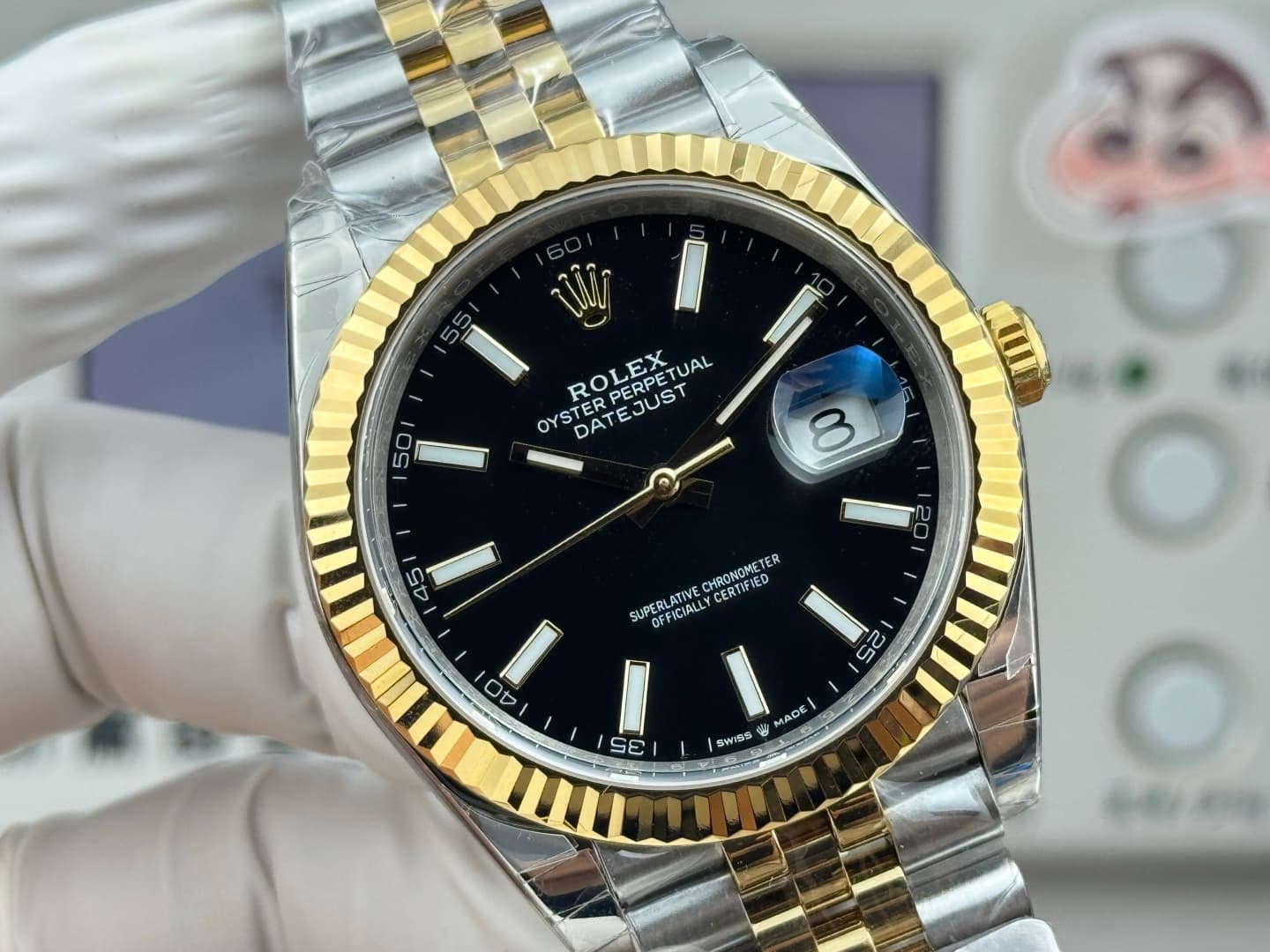 Luxury Watch White Bag