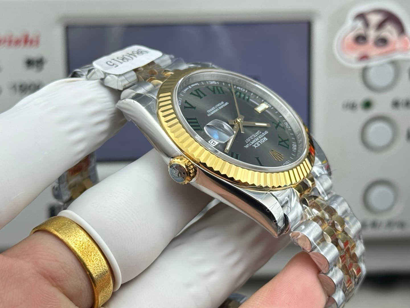 Luxury Watch White Bag