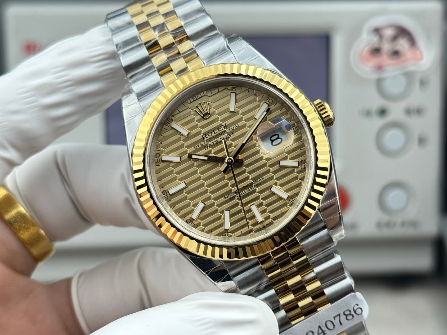 Luxury Watch White Bag