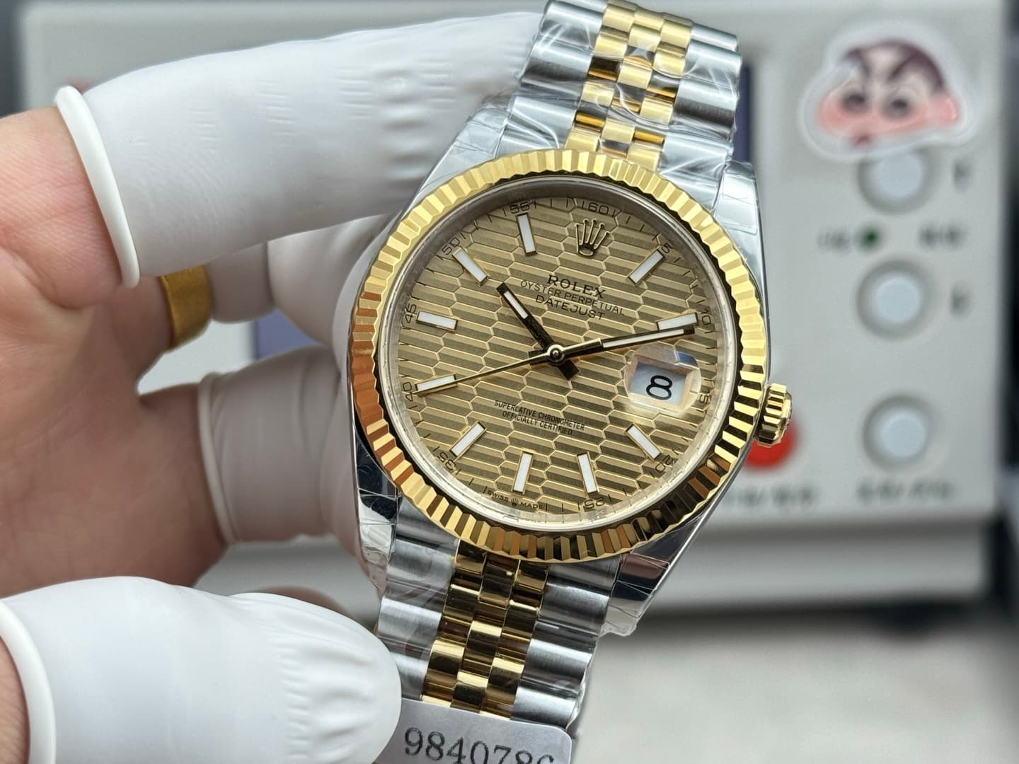 Luxury Watch White Bag