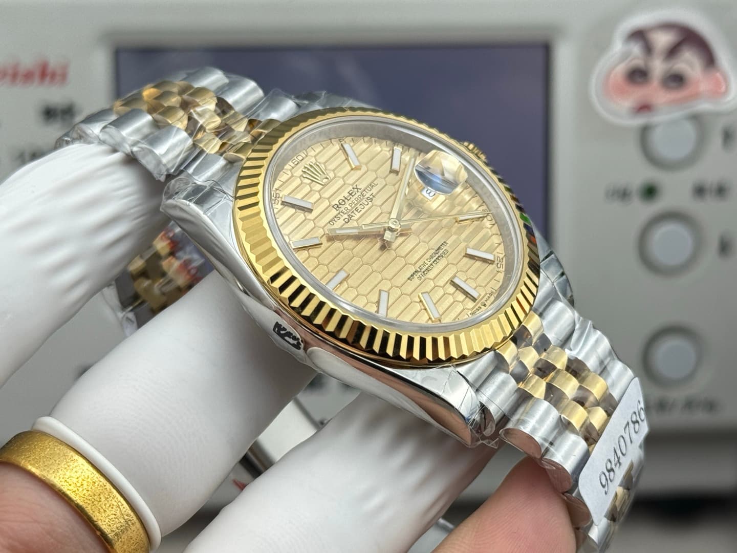 Luxury Watch White Bag