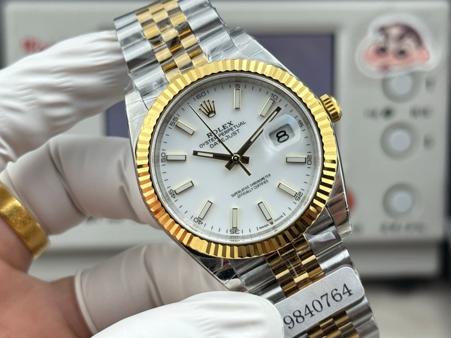 Luxury Watch White Bag