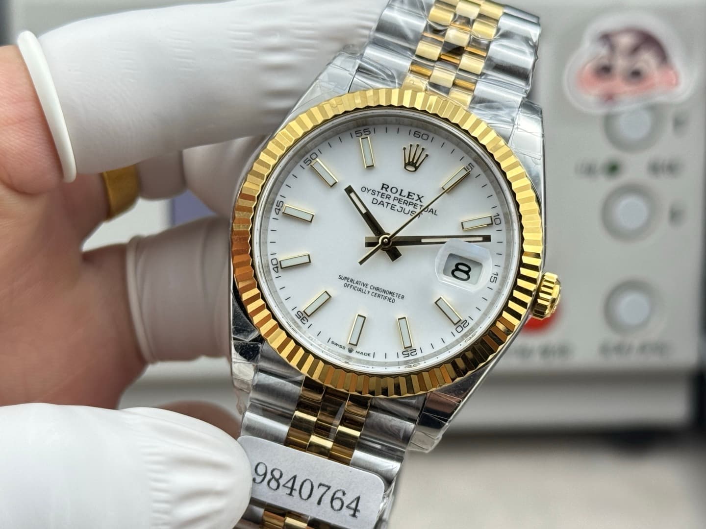 Luxury Watch White Bag