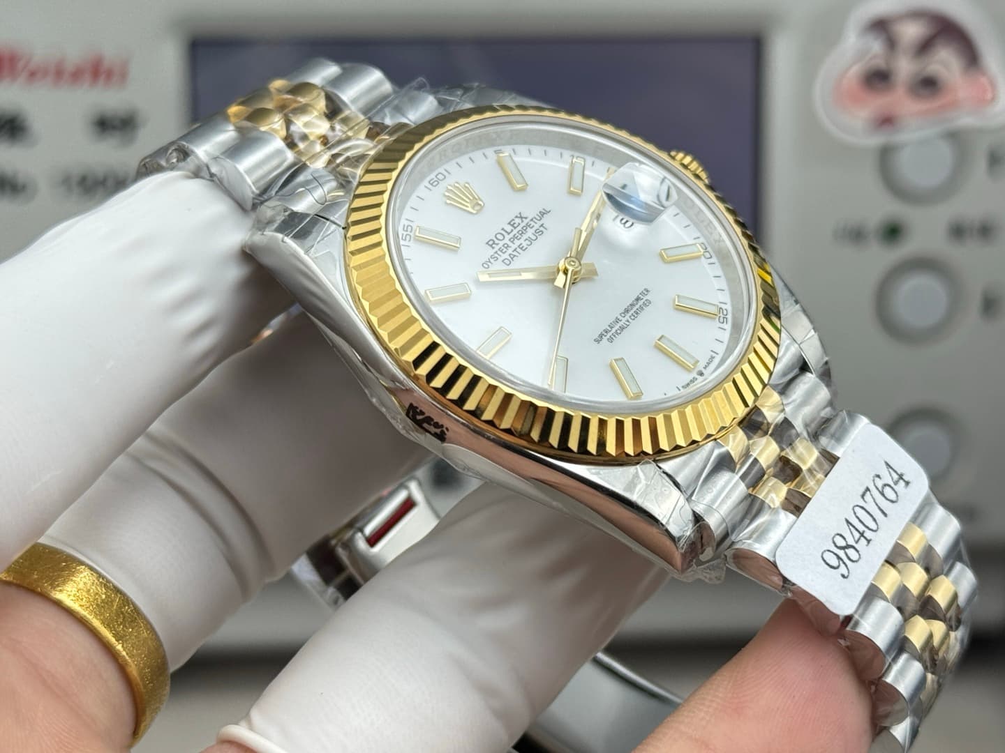 Luxury Watch White Bag