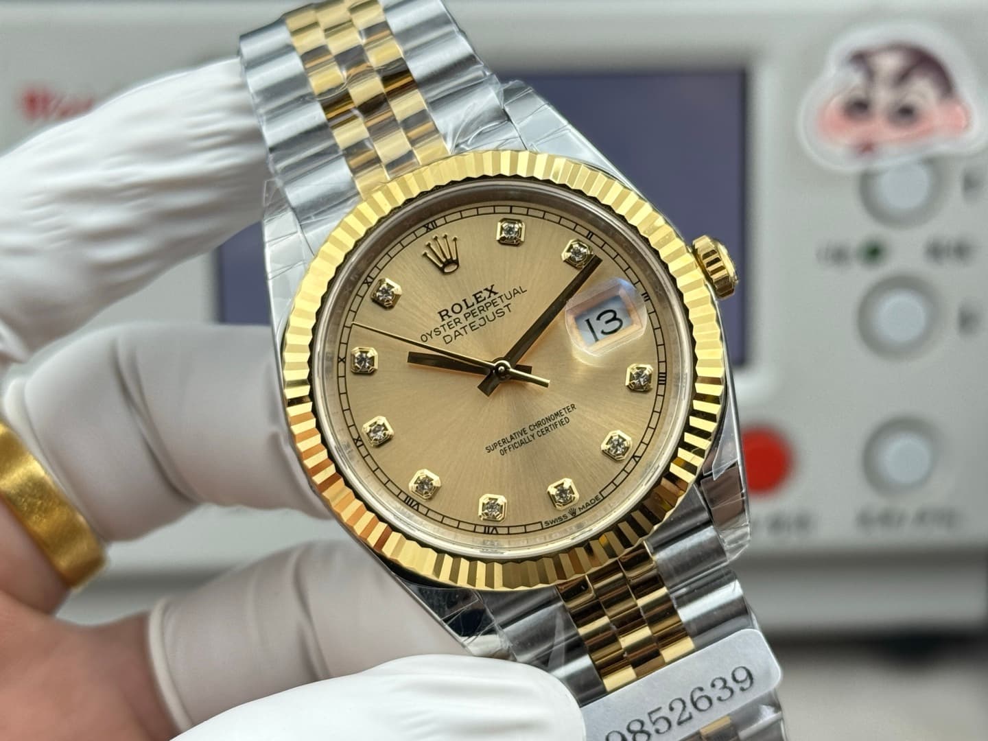 Luxury Watch White Bag