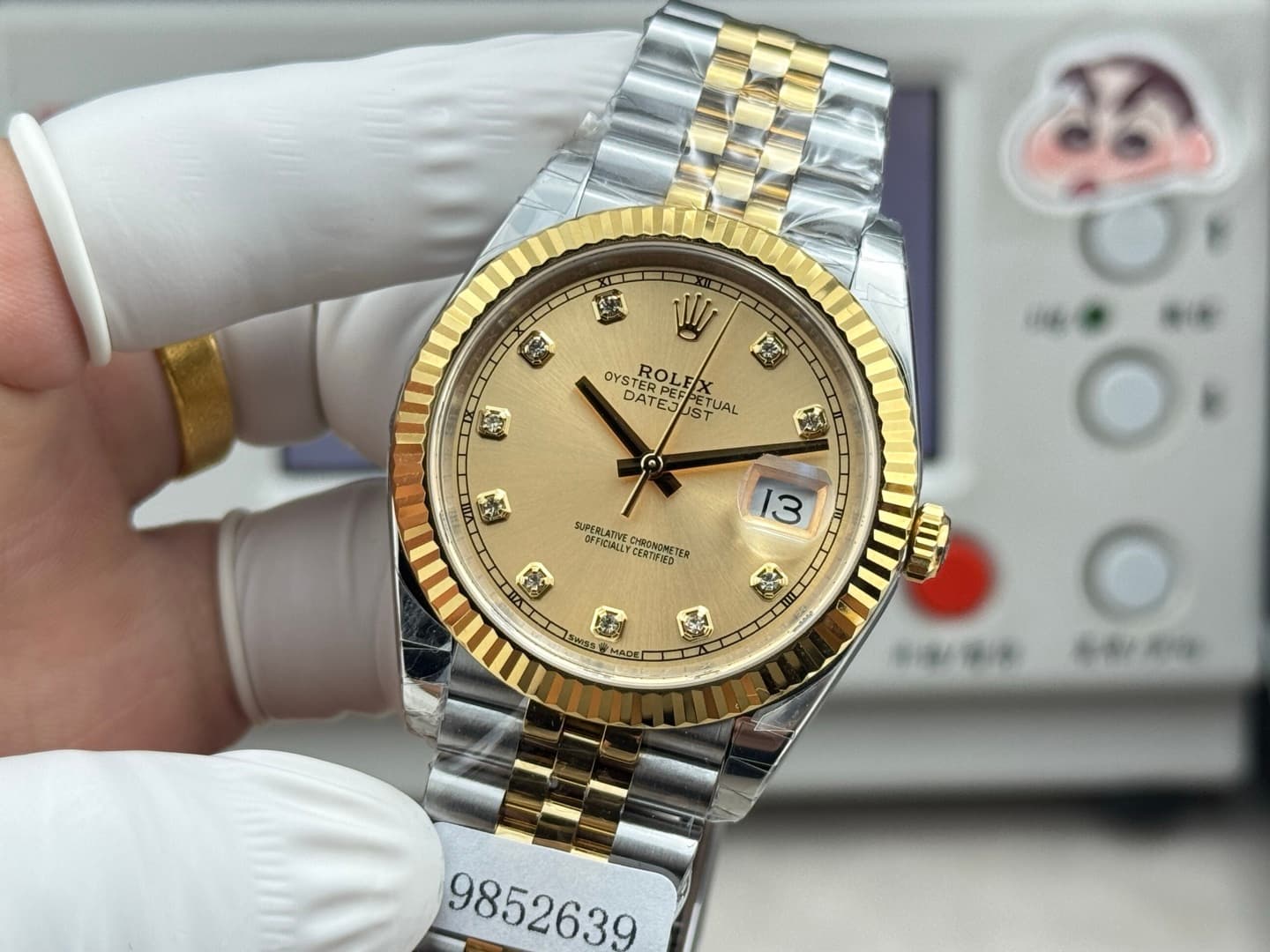 Luxury Watch White Bag
