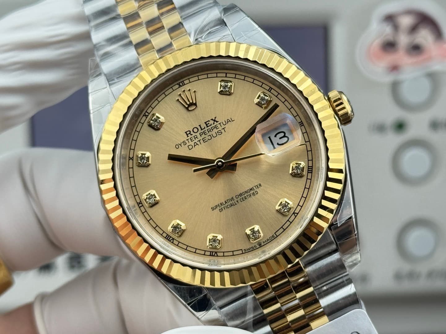 Luxury Watch White Bag