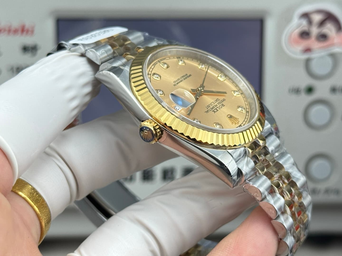Luxury Watch White Bag