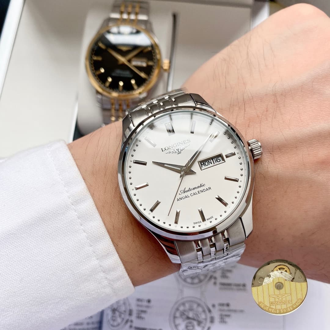 Longines White Watch