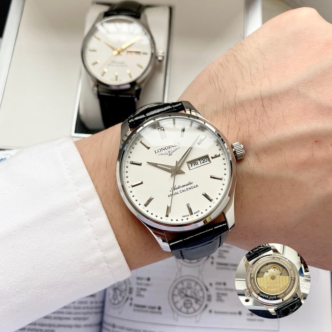 Longines White Watch