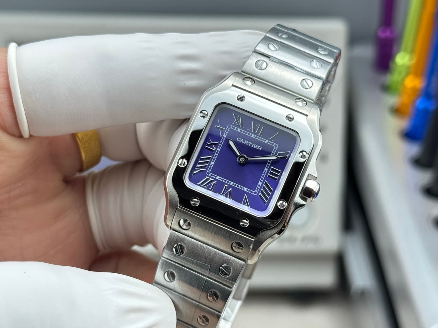 Cartier Blue Mini Watch