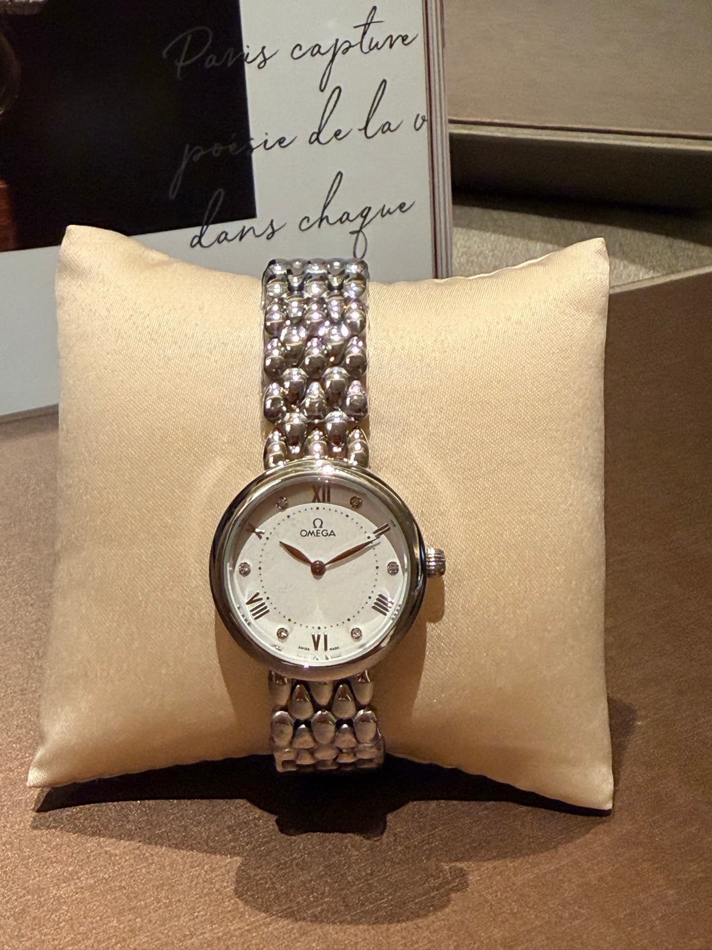 Omega White Watch