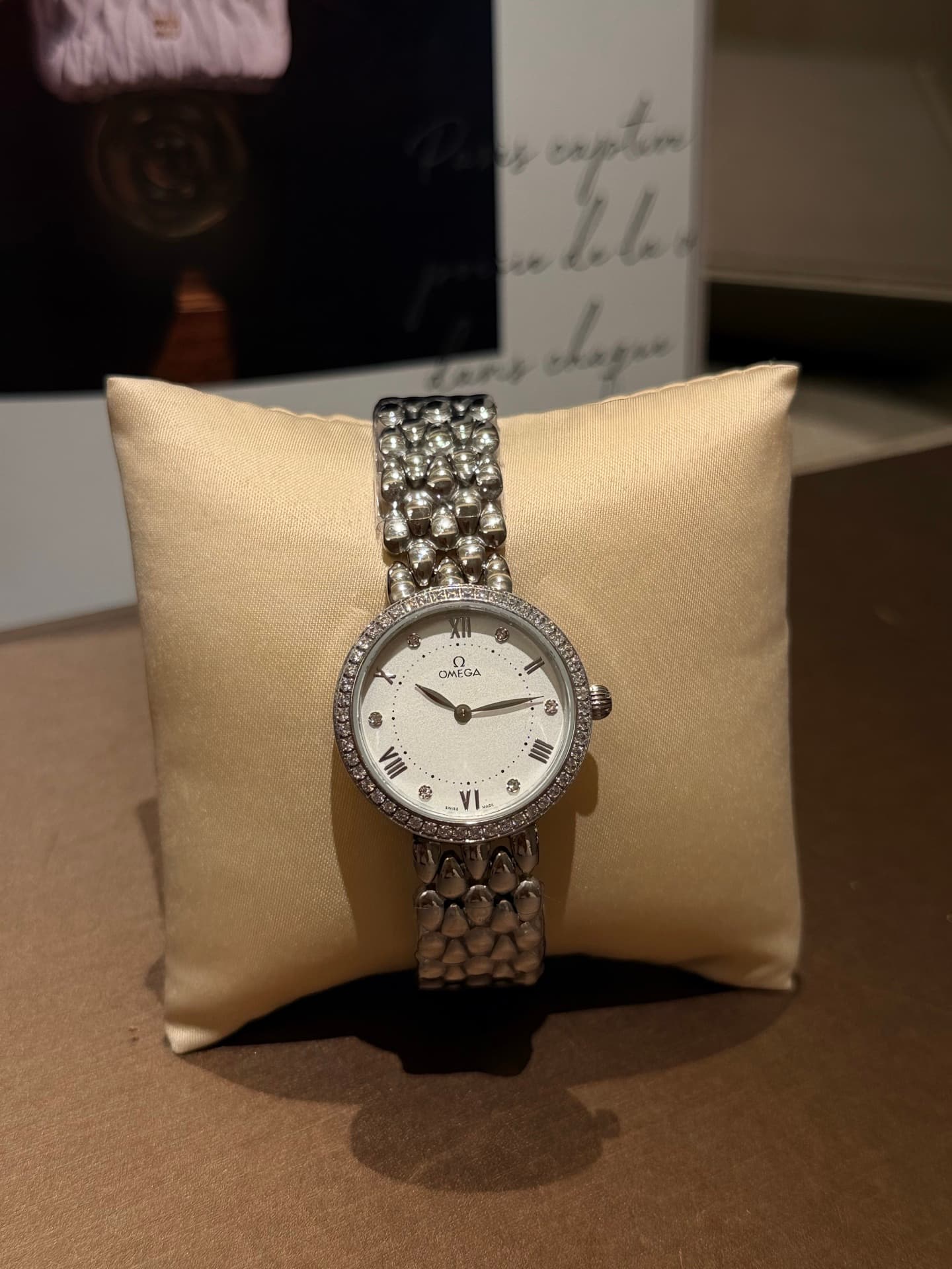 Omega White Watch
