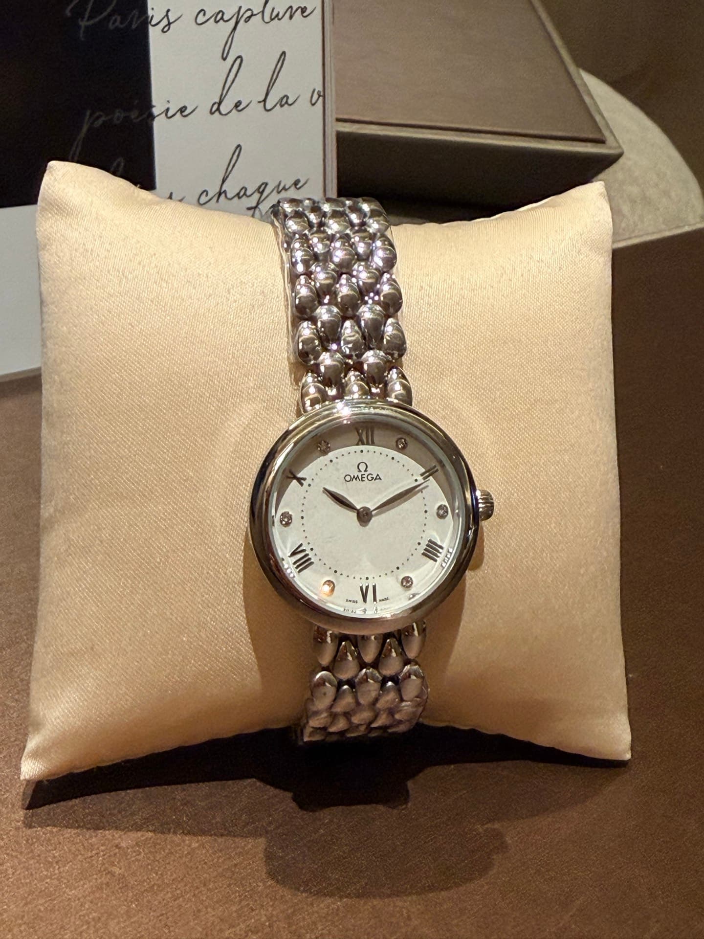 Omega White Watch
