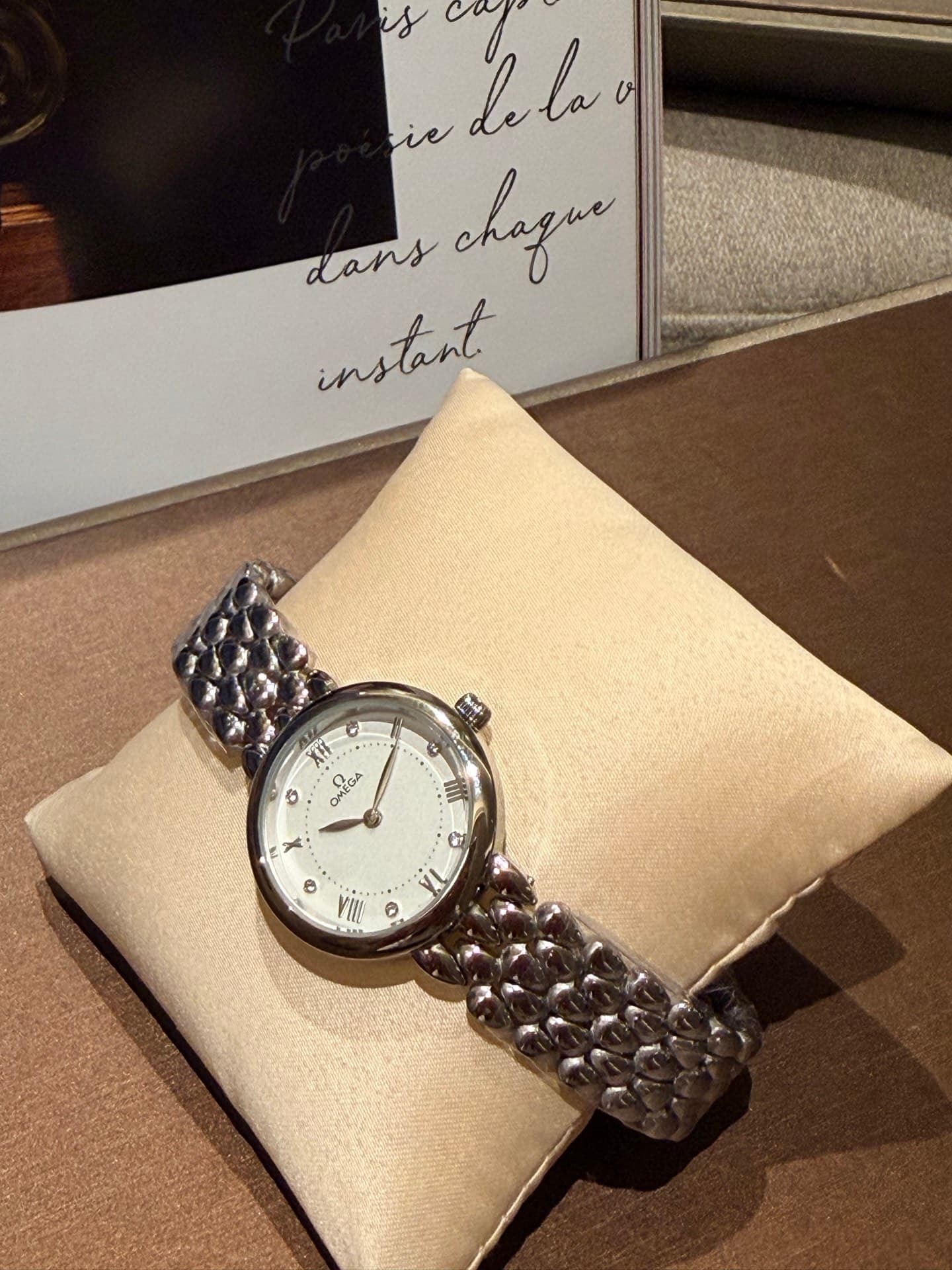 Omega White Watch