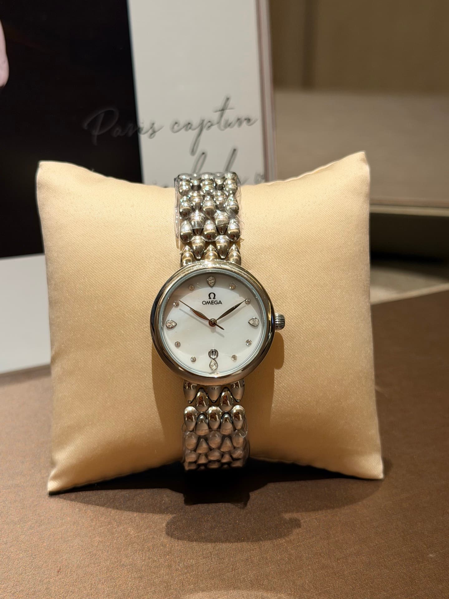 Omega White Watch