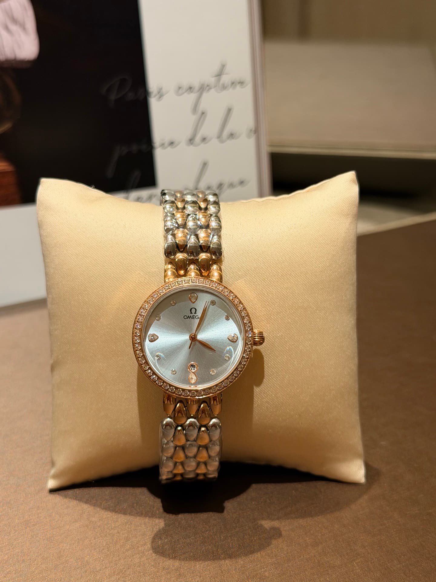 Omega White Watch