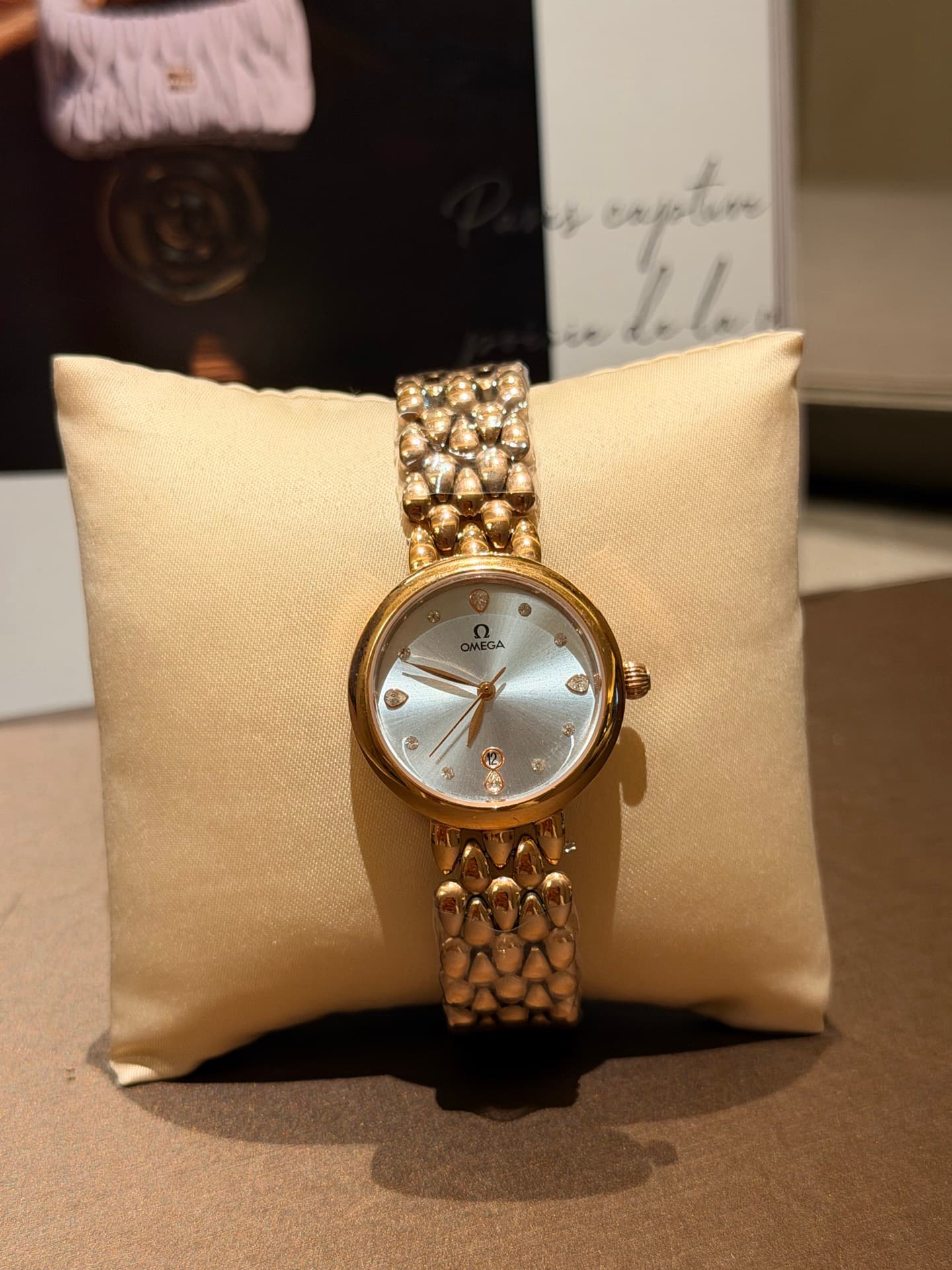 Omega White Watch
