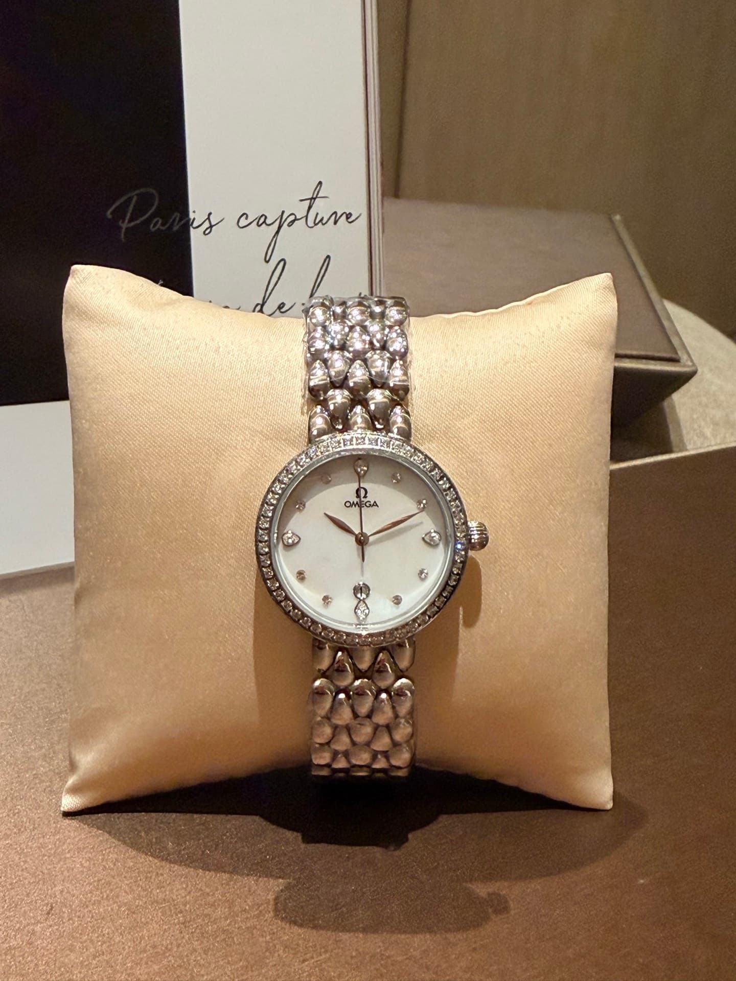 Omega White Watch