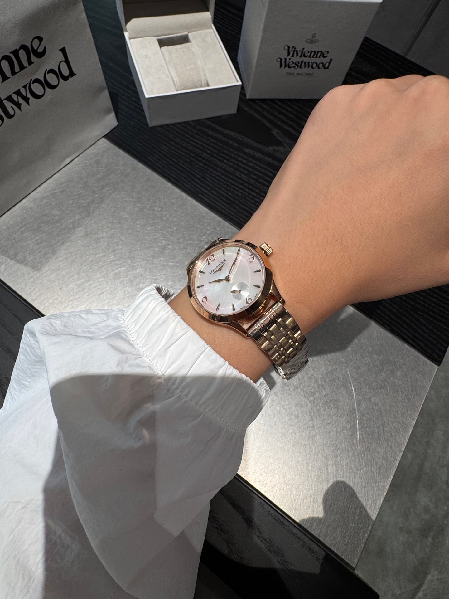 Longines White Watch