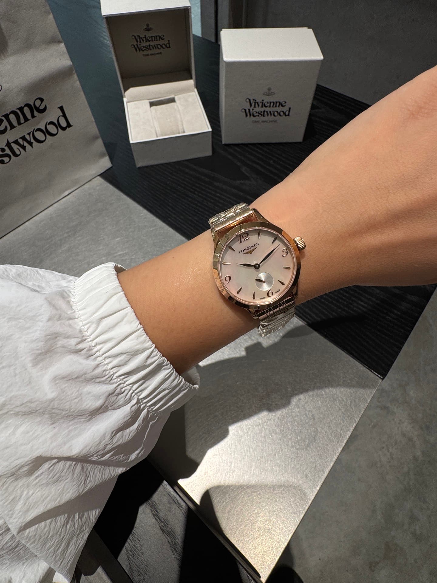 Longines White Watch